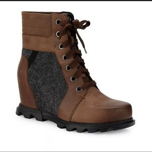 Joan Of Arctic Wedge III Waterproof Booties, Women’s 8.5, Tobacco Black